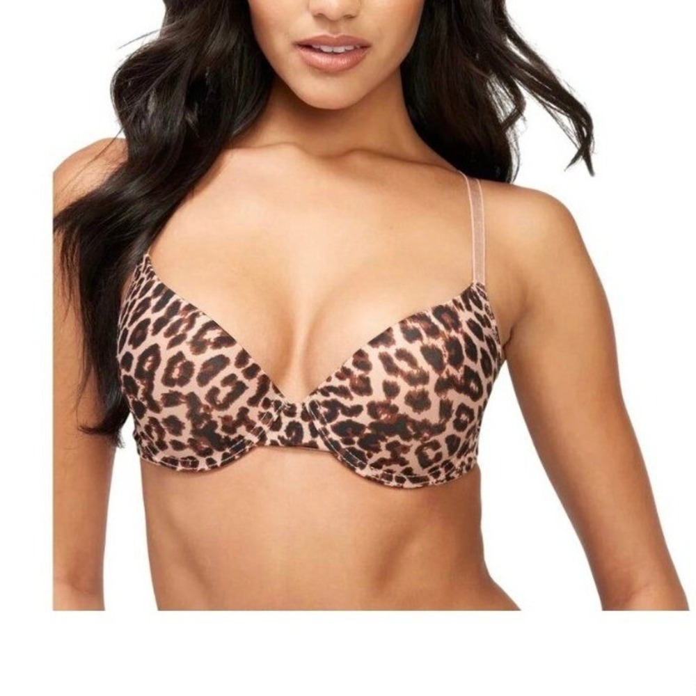 Fredericks of Hollywood Diana Push-Up Bra 36C Leopard Print Underwire